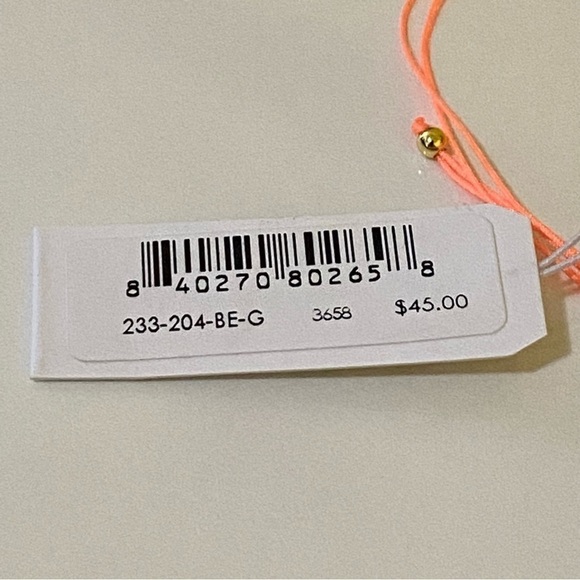 Gorjana New 18k Gold Plated Brass‎ Bee Prism Neon Orange Adjustable Bracelet - Picture 4 of 5